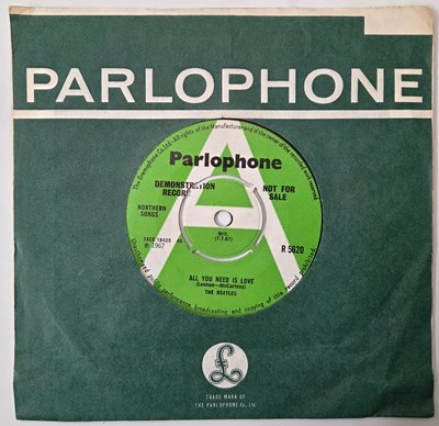 Lot 35 - THE BEATLES - 'ALL YOU NEED IS LOVE / BABY, YOU'RE A RICH MAN' 7" - UK 1967 DEMO (R 5620)