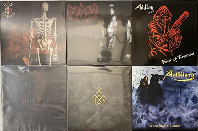 Lot 11 - ORIGINAL + REPRESS BLACK METAL DOOM/DRONE THRASH LPS - ARTILLERY, LEVIATHAN + MORE