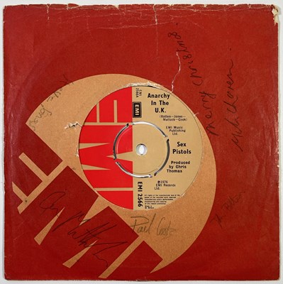 Lot 442 - SEX PISTOLS - SIGNED COPY OF ANARCHY IN THE UK.