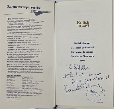 Lot 307 - THE BEATLES - CONCORDE MENU SIGNED BY PAUL MCCARTNEY.