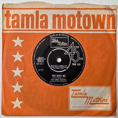 Lot 74 - THE LEWIS SISTERS - YOU NEED ME (TMG 536)