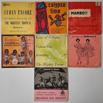 Lot 26 - LATIN-JAZZ, MAMBO, CALYPSO AND AFRO CUBAN 7" EPS - TITO PUENTE, MIGHTY TERROR + MORE