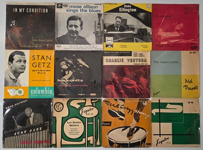 Lot 29 - JAZZ, BLUES AND SWING 7" EPS - SHAKE KEANE W/ JOE HARRIOTT, MOSE ALLISON, BUD POWELL