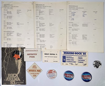 Lot 303 - FESTIVAL MEMORABILIA INC BATH FESTIVAL OF BLUES - PASSES/BADGES.