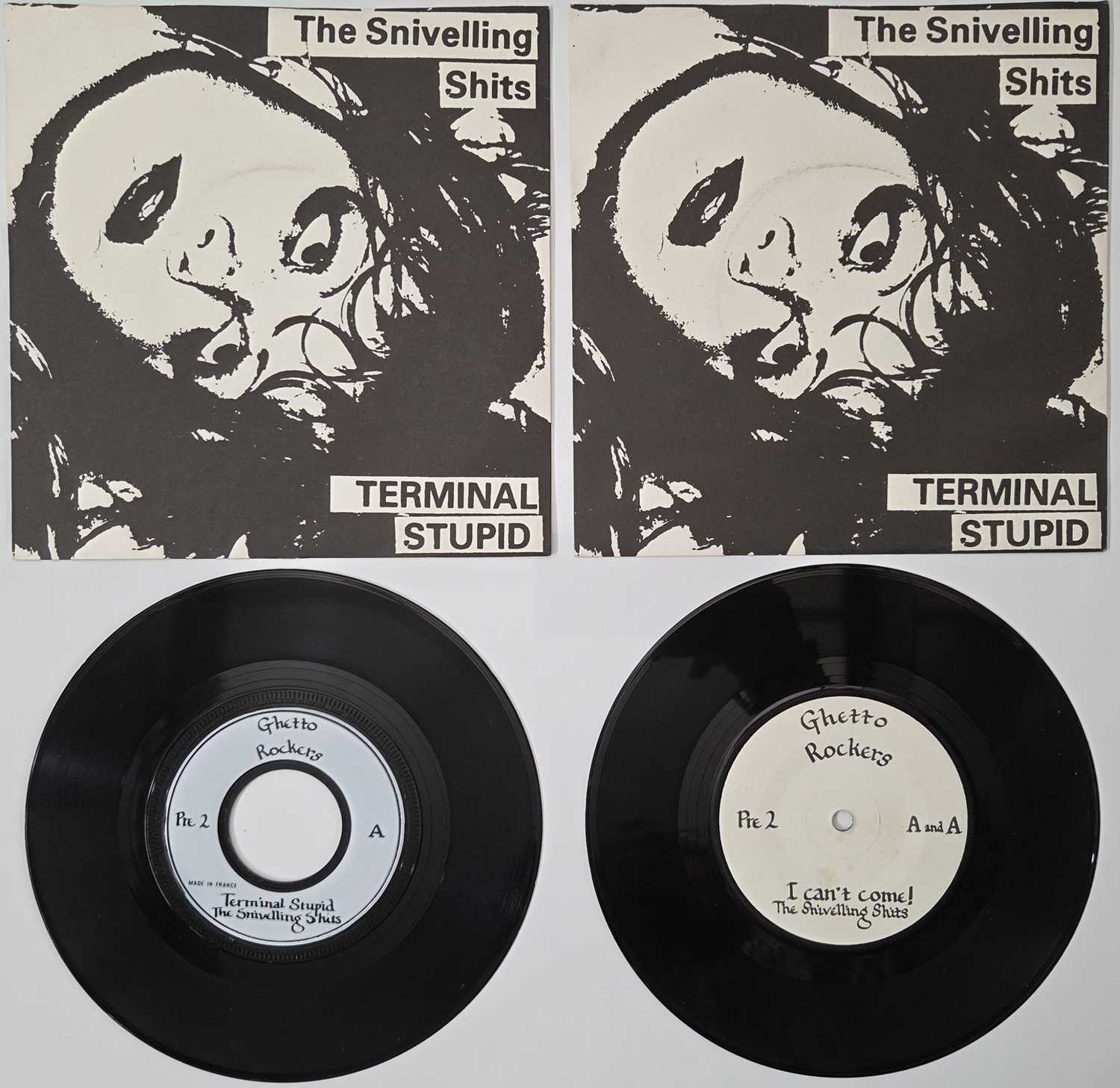 Lot 3 - THE SNIVELLING SHITS - 'TERMINAL STUPID' 7" - UK 1977 1ST PRESS AND INJECTION REPRESS