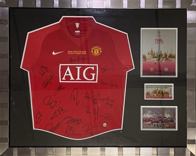 Lot 267 - MANCHESTER UNITED - FULLY SIGNED 2008 CHAMPIONS LEAGUE FINAL SHIRT.