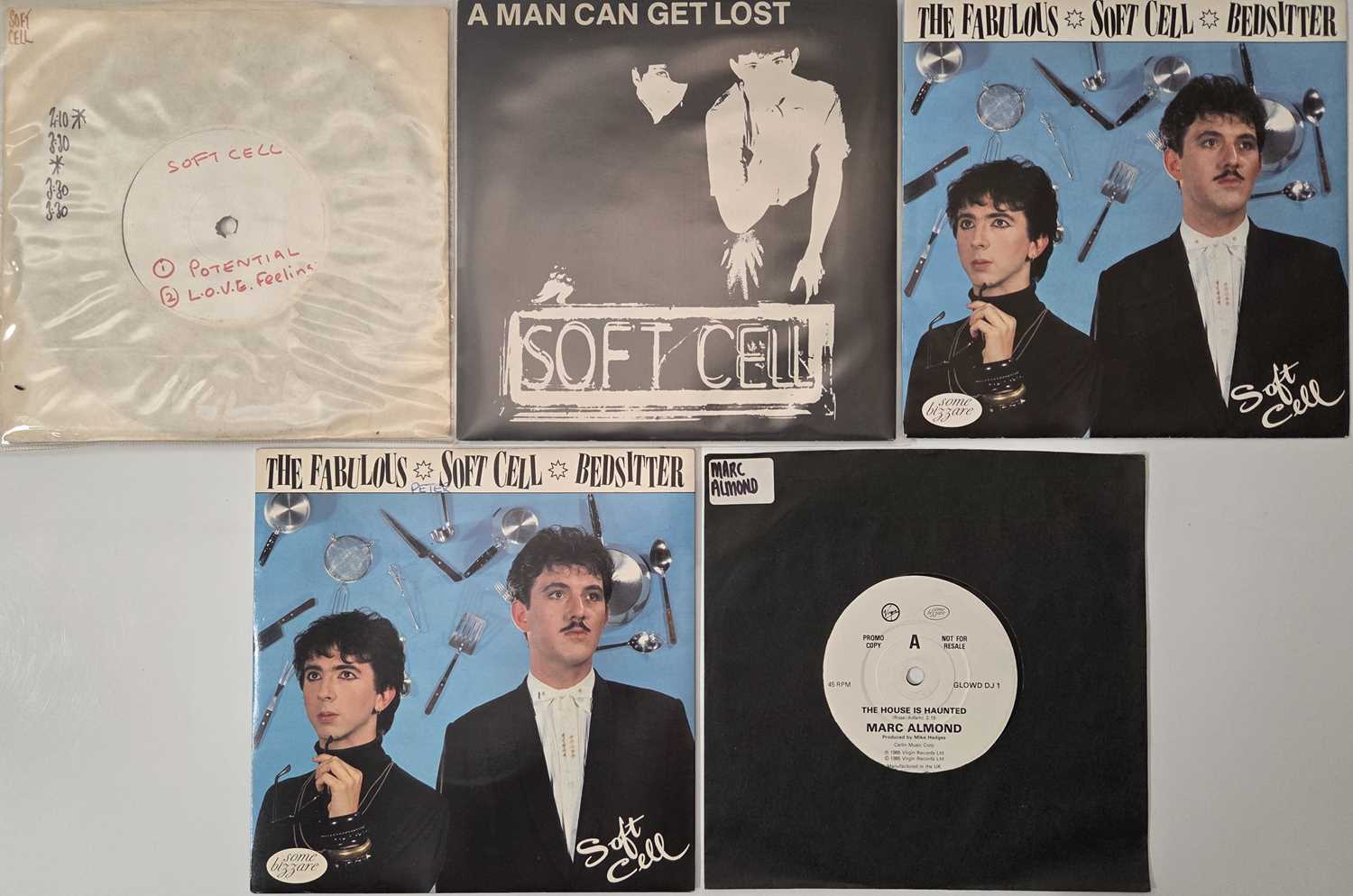 Lot 7 - SOFT CELL 7" SINGLES PACK WITH MUTANT MOMENTS W/L, PRESS SHEETS + MORE