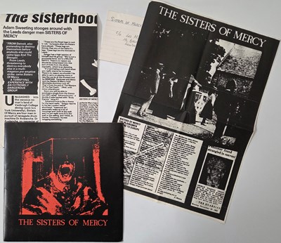 Lot 9 - SISTERS OF MERCY 7" SINGLE PACK - WITH PRESS INFO AND MANAGER CONTACT
