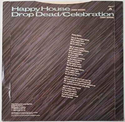 Lot 12 - SIOUXSIE AND THE BANSHEES - 'HAPPY HOUSE' - 7" STRAWBERRY STUDIOS ACETATE