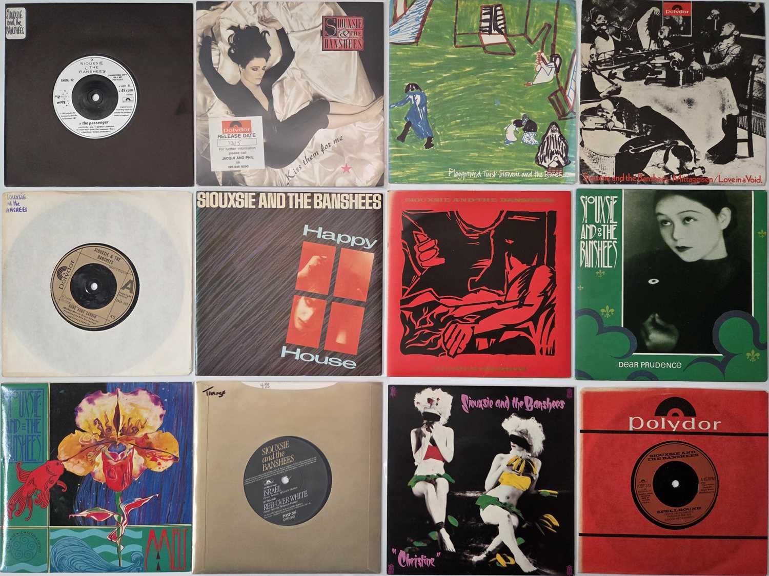 Lot 15 - SIOUXSIE & THE BANSHEES 7" SINGLES PACK WITH PROMOS, PRESS SHEETS + RADIO TIMINGS