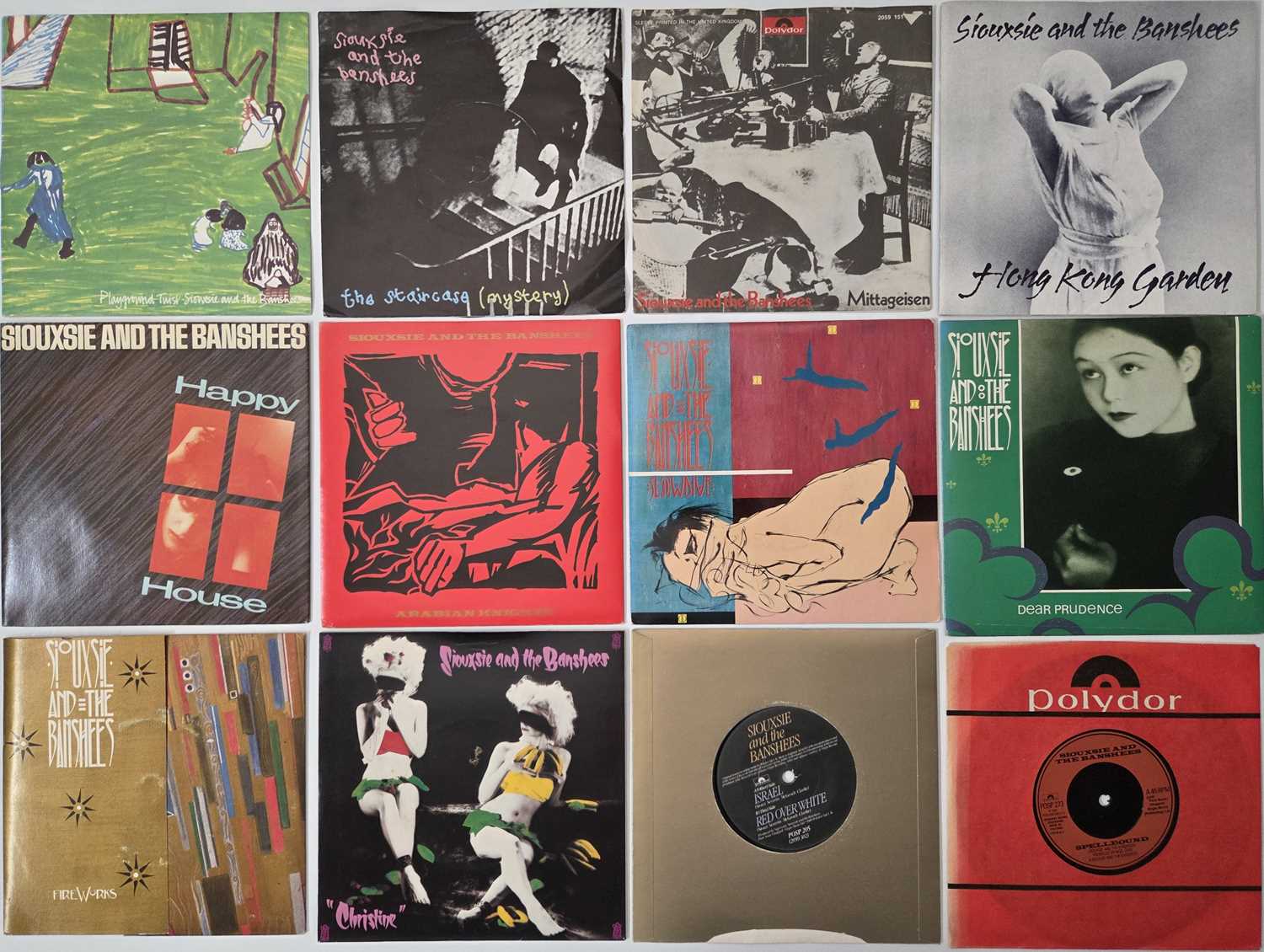Lot 16 - SIOUXSIE & THE BANSHEES 7" SINGLES COLLECTION - WITH HAND WRITTEN DJ TIMINGS