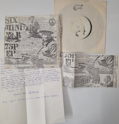 Lot 17 - SIX MINUTE WAR 7" SINGLES PACK - RARE 1980'S PRIVATE PRESS PUNK W/ WHITE LABELS