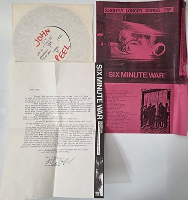 Lot 17 - SIX MINUTE WAR 7" SINGLES PACK - RARE 1980'S PRIVATE PRESS PUNK W/ WHITE LABELS