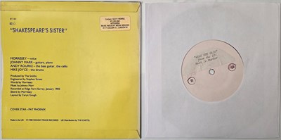 Lot 21 - THE SMITHS - 'SHAKESPEARE'S SISTER' 7" - UK 1985 TEST PRESS - W/ PRESS SHEET