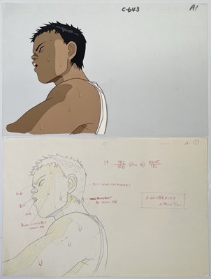 Lot 218 - ORIGINAL AKIRA FILM CEL WITH THREE FILM POSTERS
