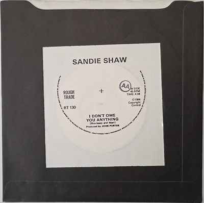 Lot 27 - THE SMITHS / SANDIE SHAW - 'HAND IN GLOVE' 7" - 1984 UK WHITE LABEL WITH PRESS SHEET