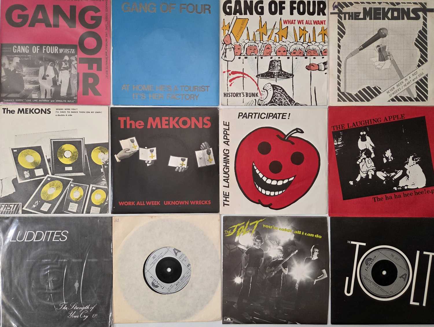 Lot 32 - PUNK, POST-PUNK, NEW WAVE 7" SINGLES - GANG OF FOUR, LAUGHING APPLE, VIBRATORS + MORE