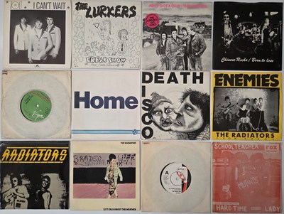 Lot 32 - PUNK, POST-PUNK, NEW WAVE 7" SINGLES - GANG OF FOUR, LAUGHING APPLE, VIBRATORS + MORE