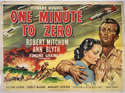Lot 133 - ONE MINUTE TO ZERO (1952) - ORIGINAL UK QUAD POSTER.