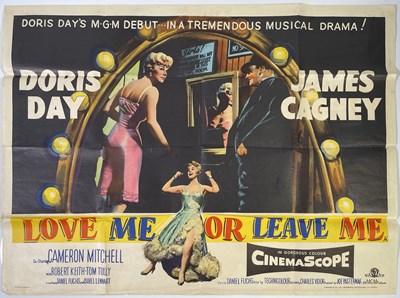 Lot 137 - DORIS DAY AND JAMES CAGNEY IN 'LOVE ME OR LEAVE ME' (1955) - ORIGINAL UK QUAD POSTER.