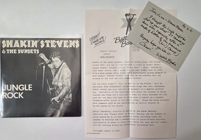 Lot 39 - SHAKIN' STEVENS & THE SUNSETS 7" RARITIES PACK - W/ PRESS + LETTERS TO JOHN PEEL