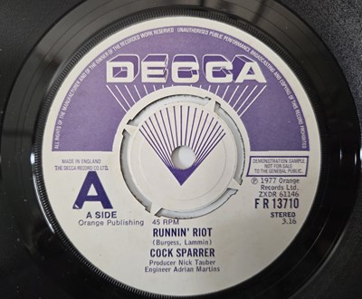 Lot 118 - COCK SPARRER - RUNNIN' RIOT 7" (DEMO - F R 13710)