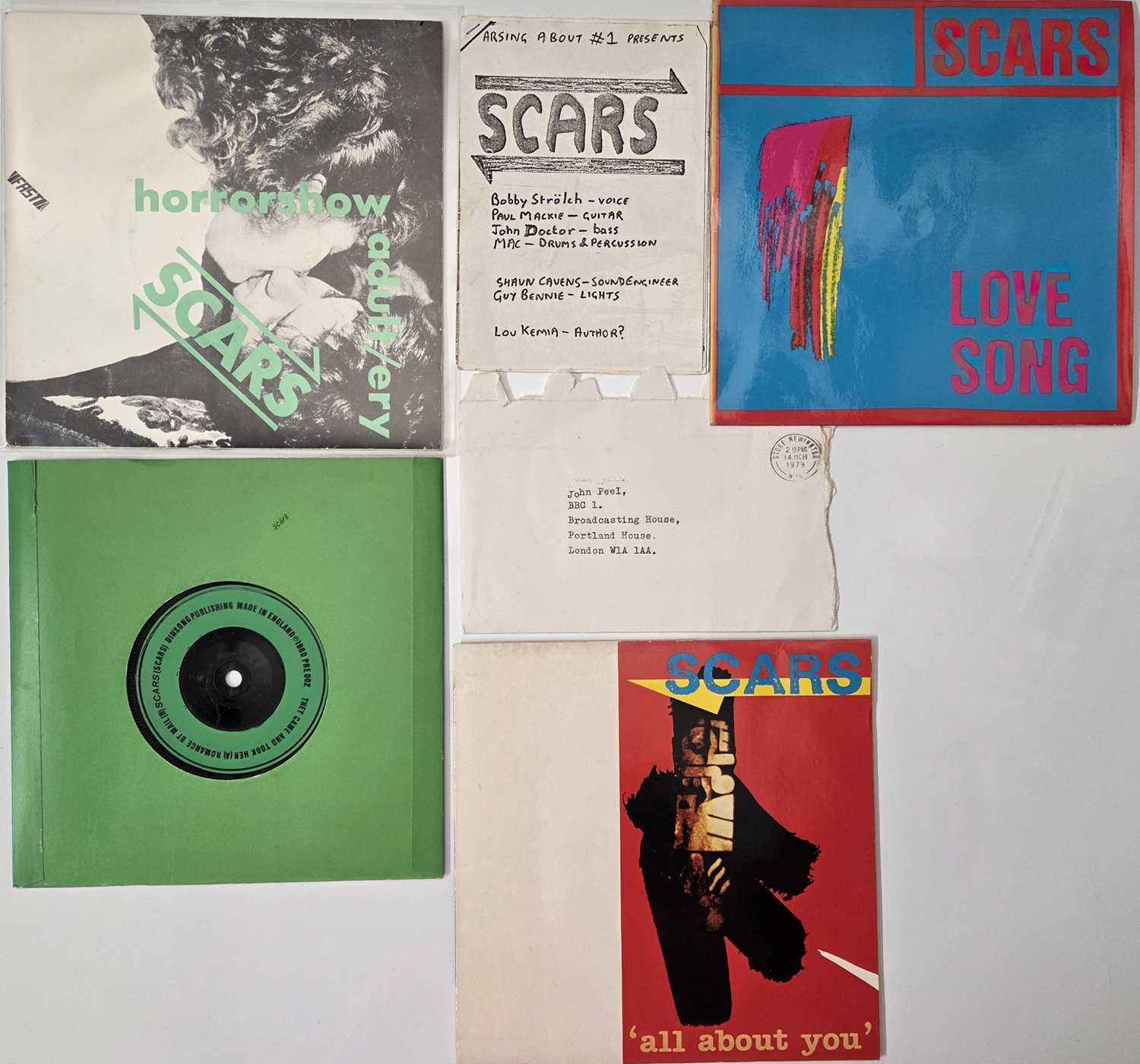 Lot 47 - SCARS - 7" SINGLES PACK - 80'S SCOTTISH POST-PUNK WITH PRESS MATERIAL