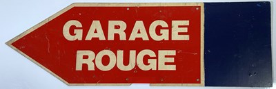 Lot 240 - MOTORSPORT - ORIGINAL LE MANS 'GARAGE ROUGE' SIGN.