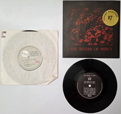 Lot 58 - SISTERS OF MERCY 7" PACK - 'ALICE' ACETATE & 'NO TIME TO CRY'