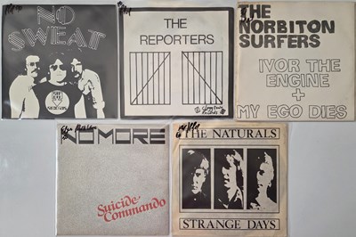 Lot 134 - POWER POP - NEW WAVE - 7" SINGLE PACK - NO SWEAT, THE REPORTERS, THE NORBITON SURFERS