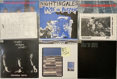Lot 264 - INDIE & ALTERNATIVE LPS - REPLACEMENTS, TALKING HEADS, THE NIGHTINGALES + PRESS KITS