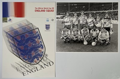 Lot 289 - FOOTBALL - ENGLAND - SIGNED PHOTOS AND MEMORABILIA INC 1998 WC SQUAD.