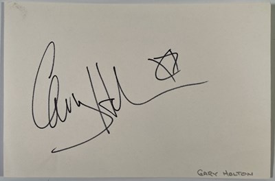 Lot 100 - GARY HOLTON (1952-1985) - SIGNED PAGE.