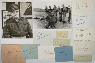 Lot 102 - DAD'S ARMY - 12 AUTOGRAPHS BY CAST MEMBERS.