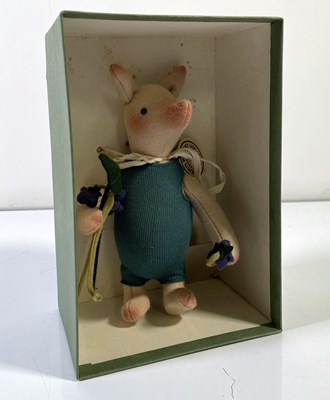 Lot 36 - R. JOHN WRIGHT PIGLET WITH VIOLETS DOLL