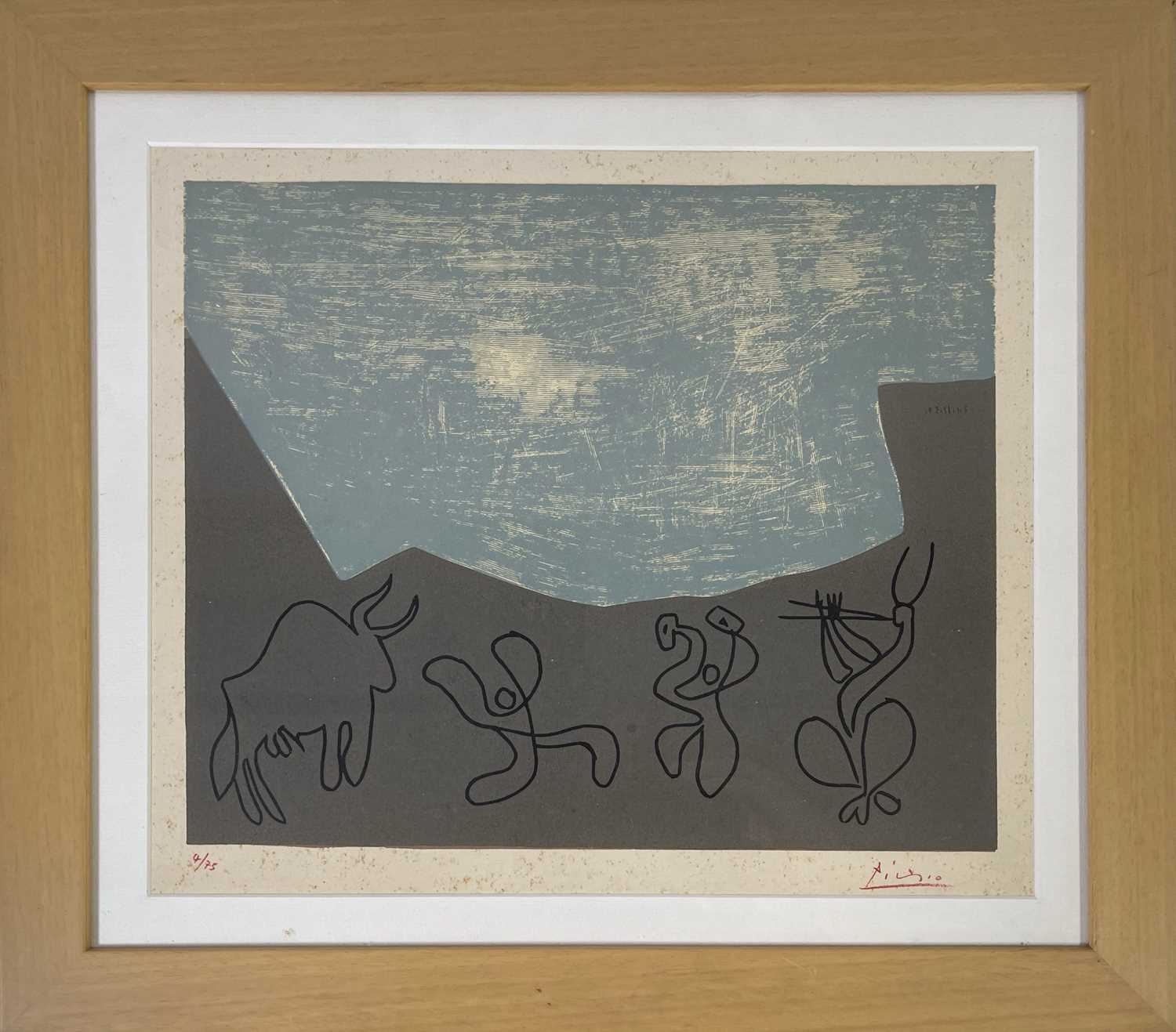 Lot 37 - PABLO PICASSO - LIMITED EDITION VINTAGE PRINT 'BACCHANAL WITH BULL'.