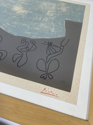 Lot 37 - PABLO PICASSO - LIMITED EDITION VINTAGE PRINT 'BACCHANAL WITH BULL'.