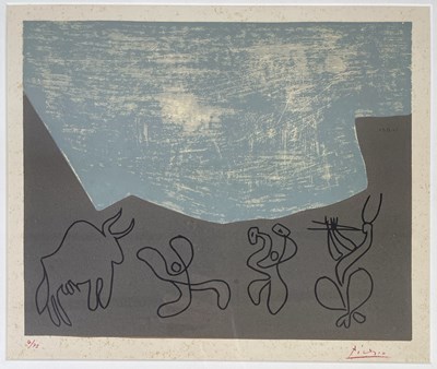 Lot 37 - PABLO PICASSO - LIMITED EDITION VINTAGE PRINT 'BACCHANAL WITH BULL'.