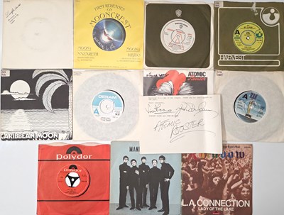 Lot 274 - CLASSIC ROCK & PROG 7" SINGLES PACK - LUCIFER, ALICE COOPER, KEVIN AYERS W/ LETTERS, PROMOS