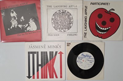 Lot 238 - INDIE POP - CREATION RECORDS RELATED - 7" SINGLE PACK - THE LAUGHING APPLE, THE JASMINE MINKS