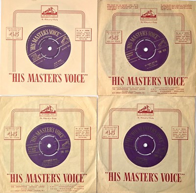Lot 94 - ELVIS PRESLEY 7" SINGLES - UK HMV PURPLE/GOLD LABELS & 'CASTLE' CENTRE EXPORT