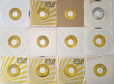 Lot 96 - ORIGINAL USA SUN RECORDS 7" PACK W/ BILLY RILEY, ROSCO GORDON ECT & 78' CARL PERKINS