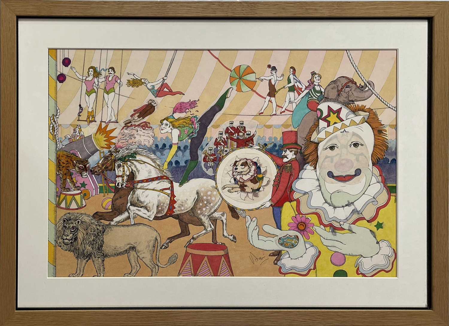 Lot 38 - VIC FAIR (1938-2017) - ORIGINAL CIRCUS ARTWORK.