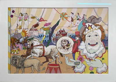 Lot 38 - VIC FAIR (1938-2017) - ORIGINAL CIRCUS ARTWORK.