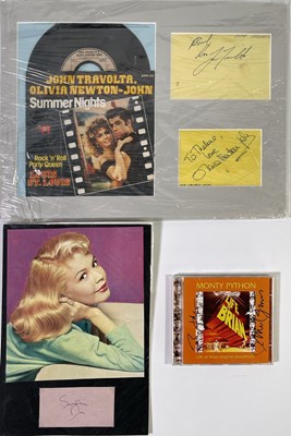 Lot 109 - SIGNED FILM MEMORABILIA INC JOHN TRAVOLTA / OLIVIA NEWTON-JOHN / MONTY PYTHON.