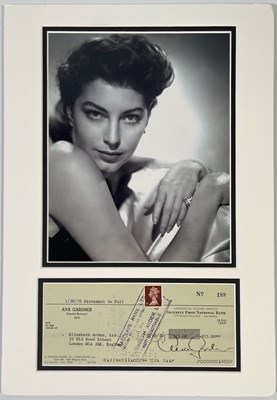 Lot 115 - AVA GARDNER - SIGNED CHEQUE.