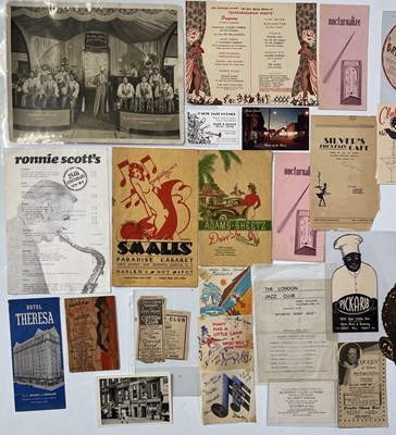 Lot 46 - AFRICAN-AMERICAN/SOCIAL/SEGREGATION HISTORY - 1950S JAZZ AND CABARET CLUBS - MENUS AND MEMORABILIA.