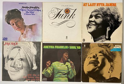 Lot 129 - SUPER SOUL SISTER LPS - UK USA PRESS ETTA JAMES, ARETHA FRANKLIN, CARLA THOMAS + MORE