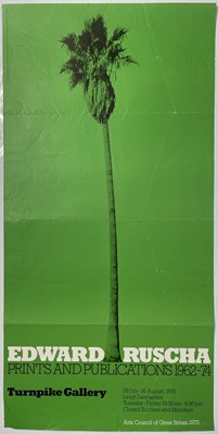 Lot 262 - ED RUSCHA - ORIGINAL 1972 EXHIBITION POSTER.