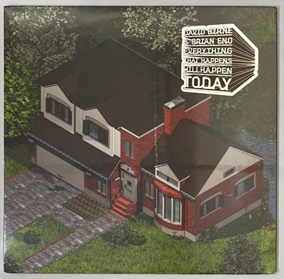 Lot 196 - DAVID BYRNE & BRIAN ENO - EVERYTHING THAT HAPPENS WILL HAPPEN TODAY LP (SEALED - LP TODO 002)